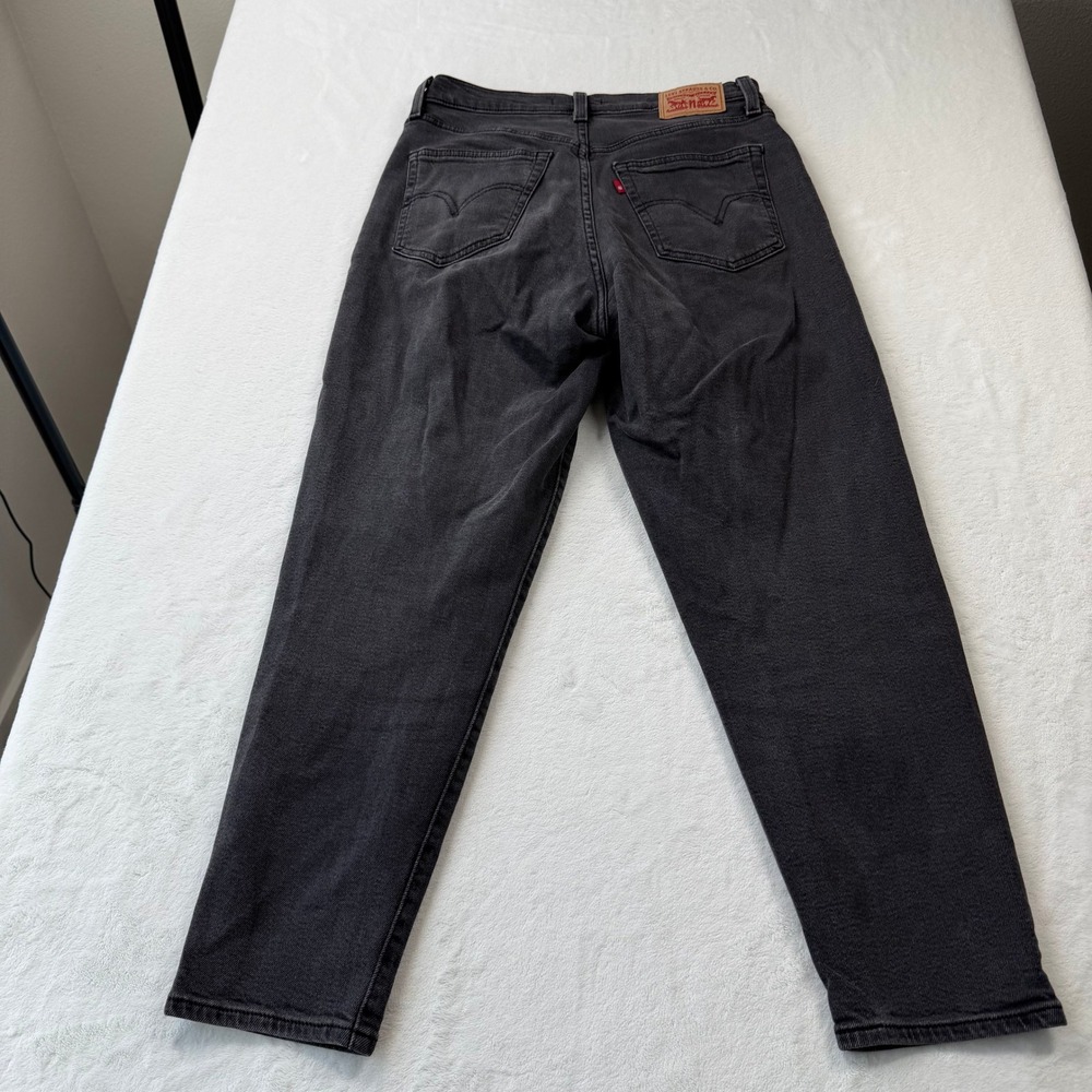 Levi Strauss High Waisted Mom Jean Womens 29 Black Good Tapered Leg‎ 26986-0015 - Picture 7 of 13